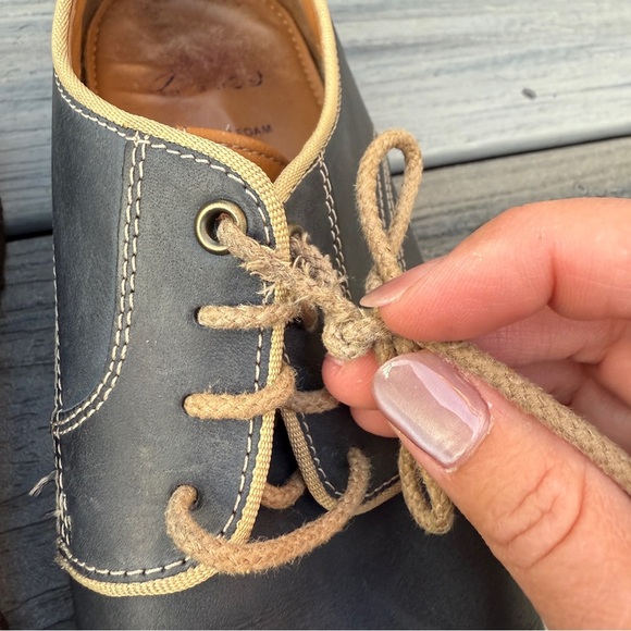 Johnston & Murphy 1850 Classic Dark Navy Leather Men's Oxford Shoes Size 10.5 - Picture 6 of 17